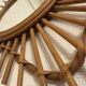 Vintage guitar-shaped rattan mirror