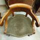 Empire-Charles X walnut office chair with a gondola backrest.