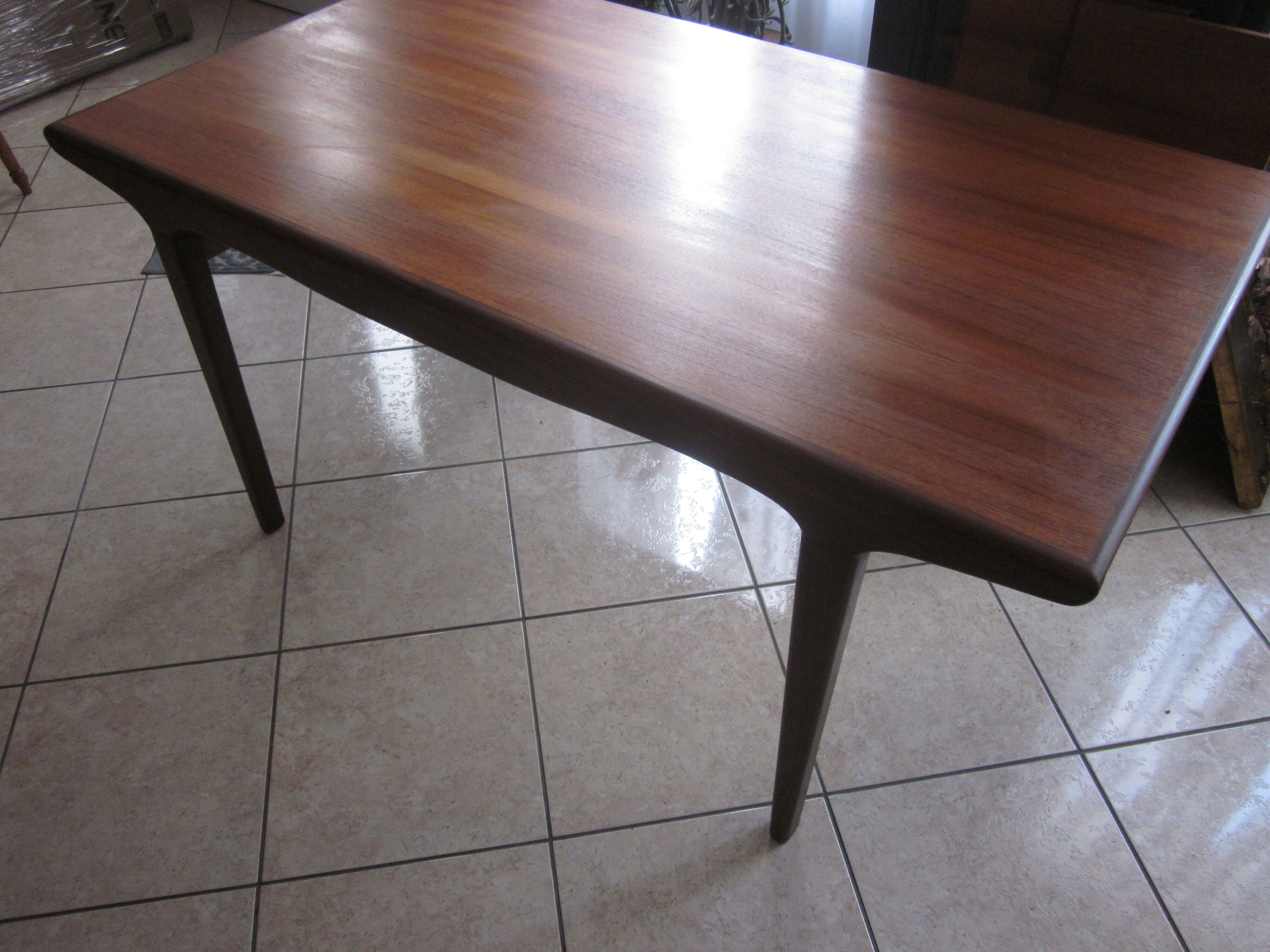 Scandinavian teak table with extensions