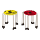 Italian pair of 'fish design' tables from triple play series, gaetano pesce