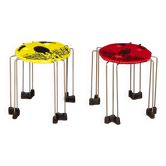 Italian pair of 'fish design' tables from triple play series, gaetano pesce