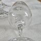 Vintage 10 large crystal glasses - Engraved logo - Cut stem - Very heavy