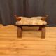 Tabouret en peau de chameau années 1960