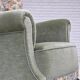 1970s, Danish relax armchair, green furniture velour, original condition.