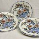3 deep plates Gien peonies and rooster 1938/1960