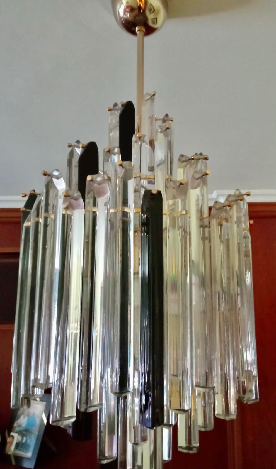 Venini 1970 glass Venini chandelier