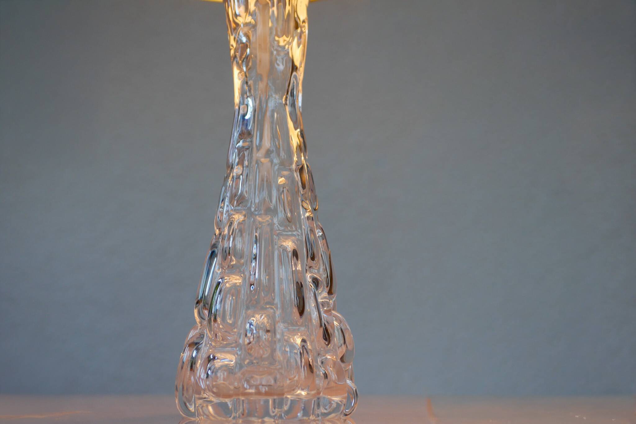 Carl Fagerlund Crystal Glass Table Lamps. Orrefors, Sweden