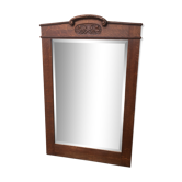 Miroir biseauté en bois de cheminée 115x74cm