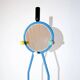 Postmodern Italian coat rack in Memphis style, blue.