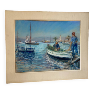Gouache du port de saint
