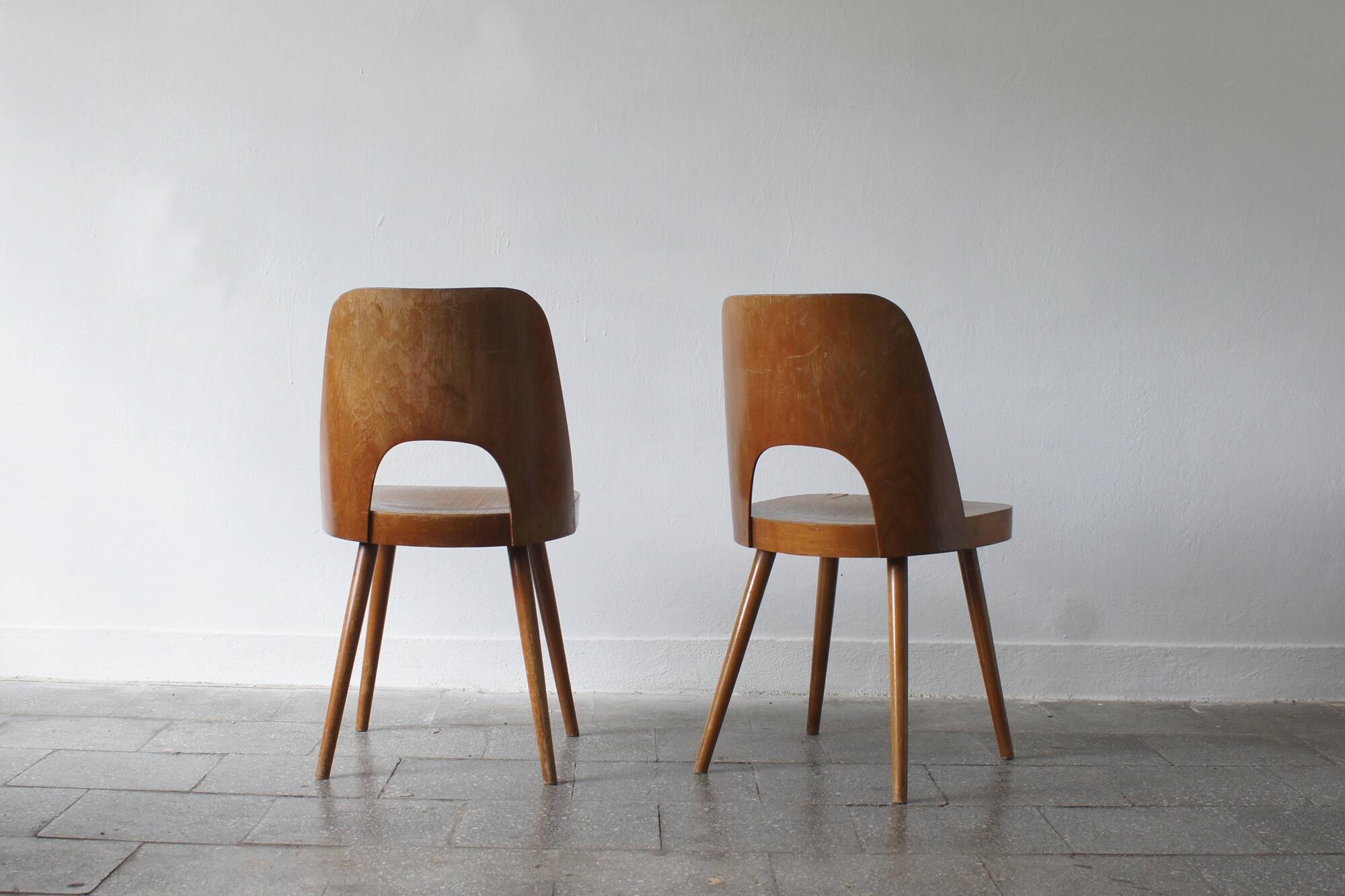 Non. 515 Chaises par Oswald Haerdtl pour Ton, 1955, Ensemble de 2