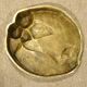 Ancien vide poche coupelle bronze à décor de fruits pommes pommier Ø 9,5 cm