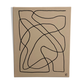 Minimalist abstract modern art painting