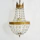 Former 2-light bronze hot air balloon chandelier, glass stamps. Year 50
