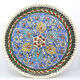 Turkish dish from Kutahya with floral and ethnic motifs