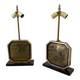 Pair of brass and gold-plated lamps by George Mathias, 1970