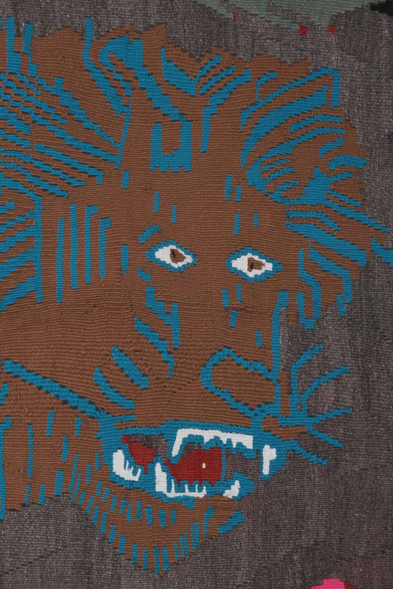 Vintage Turkish kilim handwoven 148x272 cm