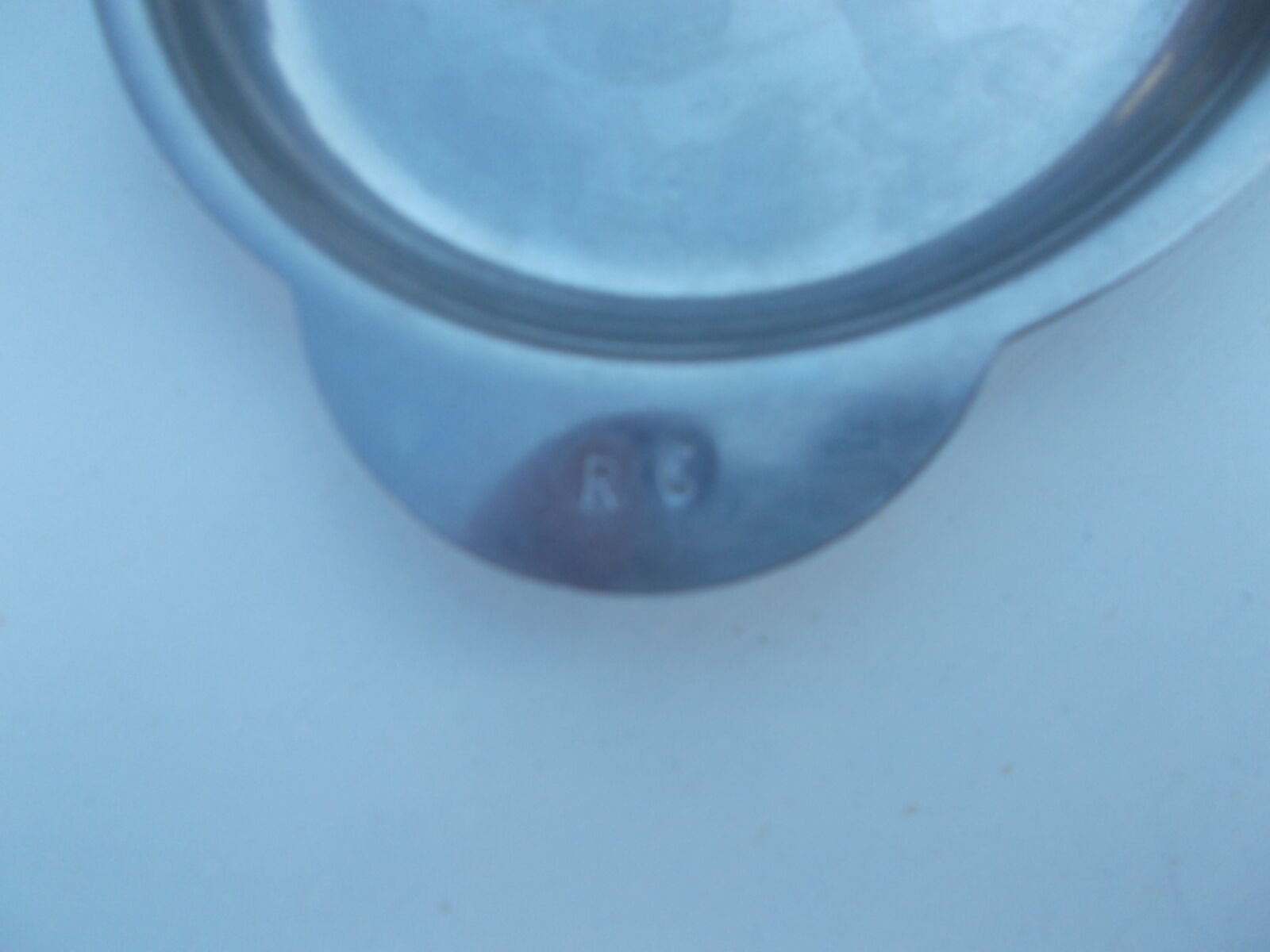 Round earthenware plate in stainless steel