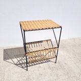 1960 rattan magazine harness triangular