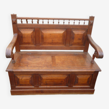 Oak chest bench
