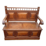 Banc coffre en chêne