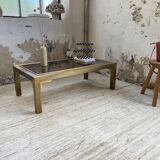 Table basse en laiton années 60