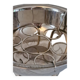 Silver metal champagne basin