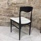 Scandinavian chair reupholstered in boucle fabric