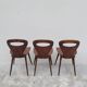 Series of 3 bistro chairs baumann model Fourmi 1950 vintage