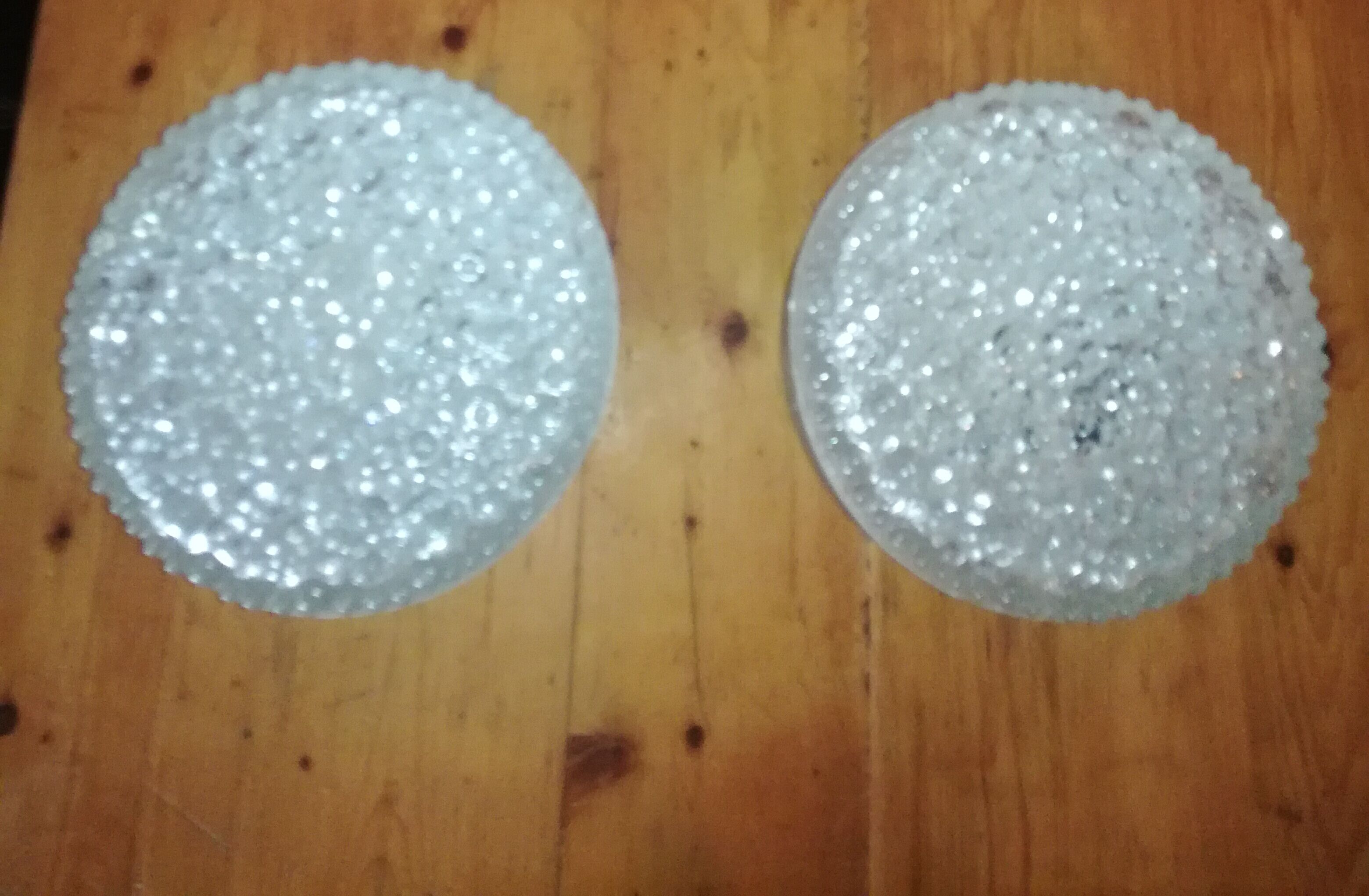 Two glass wall light