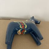 Swedish "Dala" blue horse NILS OLSON 17cm