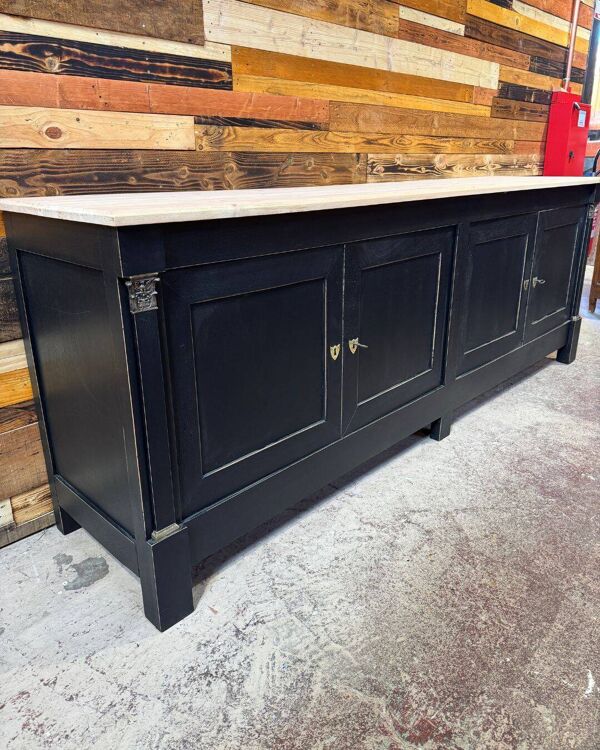 Enfilade, buffet ancien en bois massif, rénové