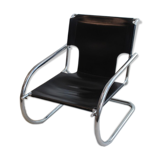 Chaise Arrben  en cuir 70s