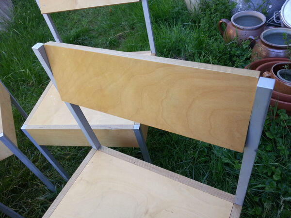 Série de 4 chaises suisse 1980