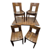Ensemble table et chaises Silvio Coppola