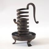 Wrought iron cellar rat candlestick
