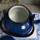 Vintage blue enamelled kettle