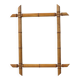 French Wooden Mirror, Faux Bamboo Chinoiserie, 57x47cm