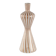 Vintage hourglass-shaped glass vase, designer, Italy, 1950s-1960s.