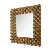 Mirror cork 70 80s original wood design decoration