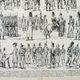 Old engraving from 1898 • Old infantry, soldier • Original and vintage poster