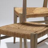PAIR OF STRAW CHAIRS, GENEVIÈVE PONS, 1950s
