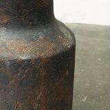 Brutalist ceramic vase in German mid-century style by Gerhard Liebenthron, 1969.