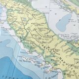 Italy Europe Venice vintage map 43x43cm from 1950