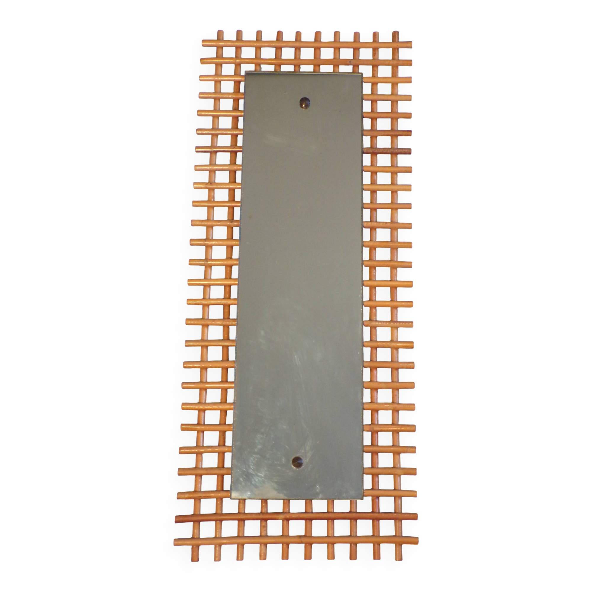 Vintage rattan mirror