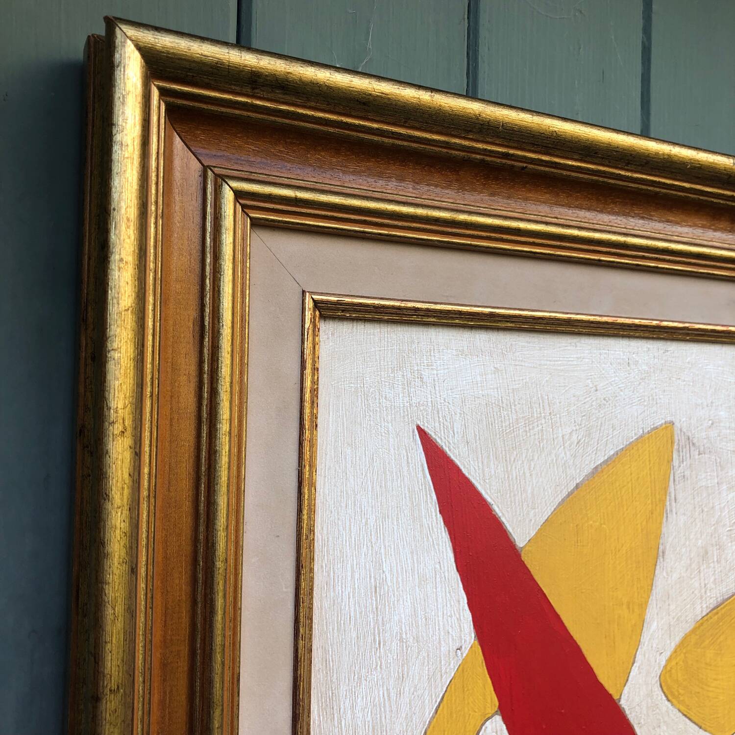 Framed abstract painting