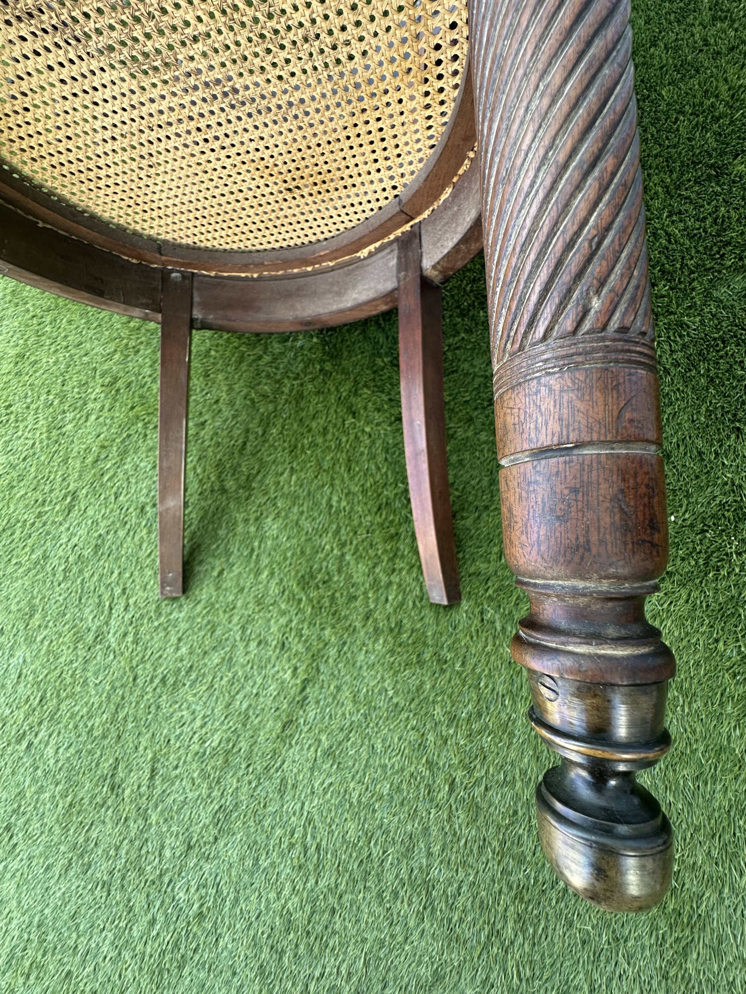 Napoleon III office chair in solid wood