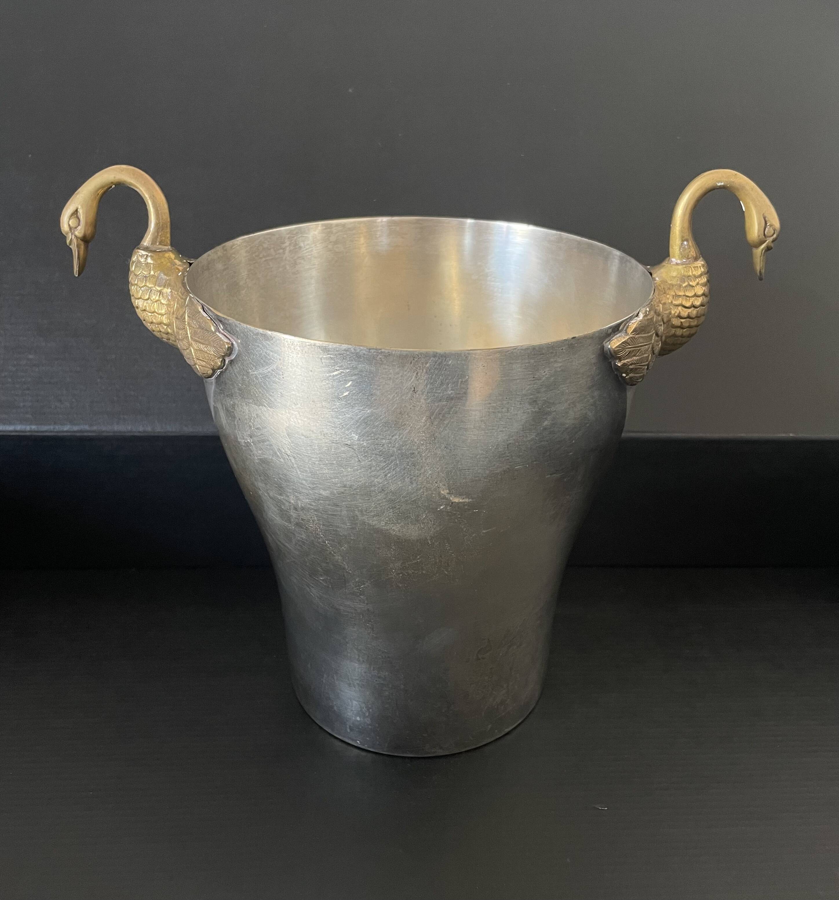 Champagne bucket with swans