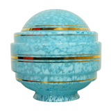 Blue Clichy glass lampshade - gold