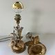 Pair of Lamps Attributed to Hans Kogl Vintage 1970 Hollywood Regency Wisteria
